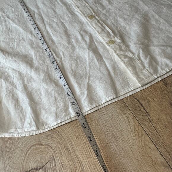 Gap Factory Linen-Blend Shirt in Standard Fit New Off White XXL New - Picture 10 of 10